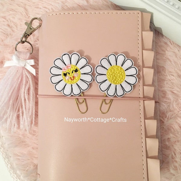 Easter daisy planner clip / felt / paper clip / kikkik / filofax / journal / diary / bookmark