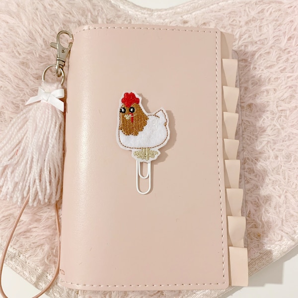 Chicken felt planner paper clip travelers notebook, filofax, kikkik, stationary