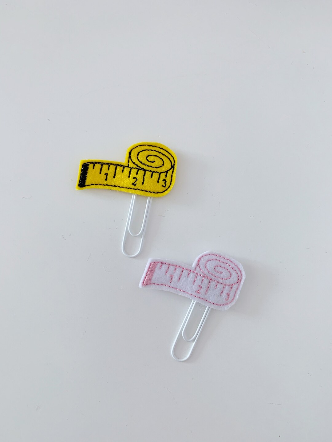 Tape Measure Planner Paper Clip / Charm / Embroidery / Kikkik / Diary