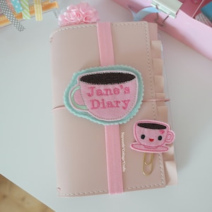 Tea / coffee cup planner band kikkik / filofax / diary / travelers notebook / pretty / cute / paper clip