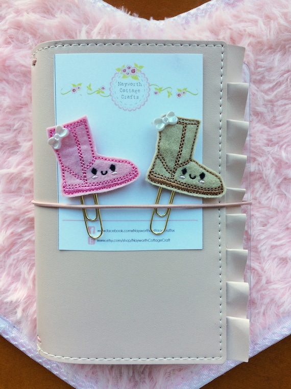 Ugg Boot Boots Planner Paper Clip Charm Embroidery Kikkik
