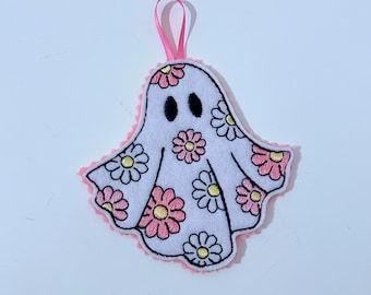 Halloween floral flower hippy ghost hanging / tree / decoration / ornament / tiered tray / pastel