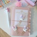 Pretty FLORAL BUNNY planner paper clip kikkik filofax travelers notebook stationary easter