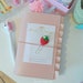 Pretty HAPPY KAWAII strawberry planner paper clip kikkik filofax travelers notebook stationary
