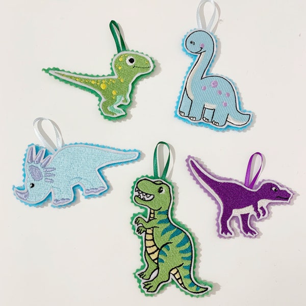 Hanging Dinosaur / tree / decoration / ornament / pastel / twig dangly