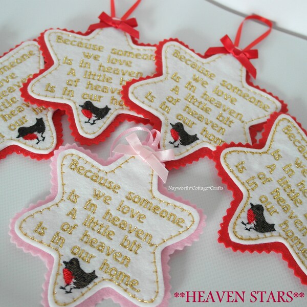 Hanging Christmas tree heaven star remembrance