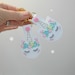 Floral Unicorn Key Ring fob keyring embroidery bag charm chain