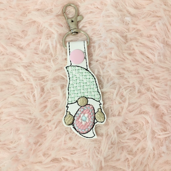 Cute Easter Gonk Gnome key ring / bag charm / planner / Embroidery / diary / kawaii