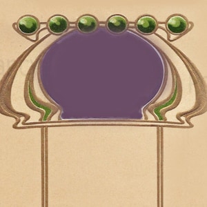 Borda decorativa Art Nouveau, download DIGITAL instantâneo, adicione texto ou foto