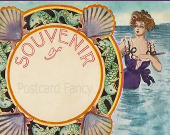 MUSCHEL, Souvenir Vintage Badenixen, sofortiger digitaler Download, Postkarte