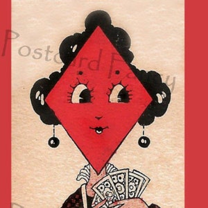 LUCKY HAND, Vintage BRIDGE Game Tally, Instant Digital Download, 4 Images