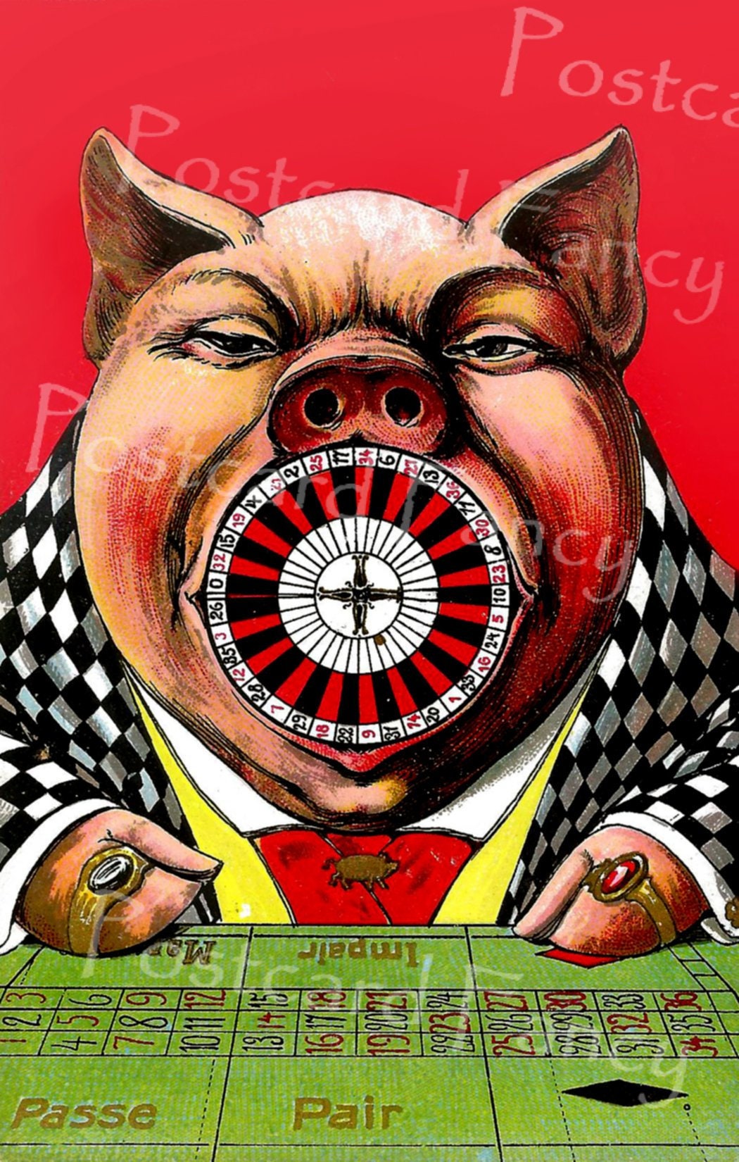 Pig Roulette RARE PIG Roulette Instant Digital Download Antique Gambling - Etsy