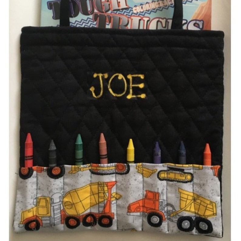 Download Personalized Coloring Book and Crayon Tote for boys and girls | Etsy