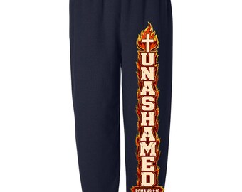 Unashamed Romans 1:16 Christian Sweatpants | Faith Streetwear Joggers