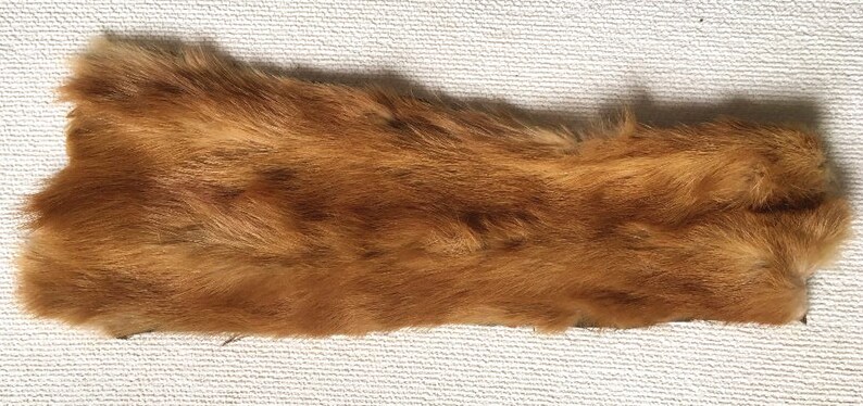 Small Sable Mink Pelt; Clean and Removed from Mink Collar; 5 Available Pieces Perfect for Bisque Doll Clothing Cuffs and Collars