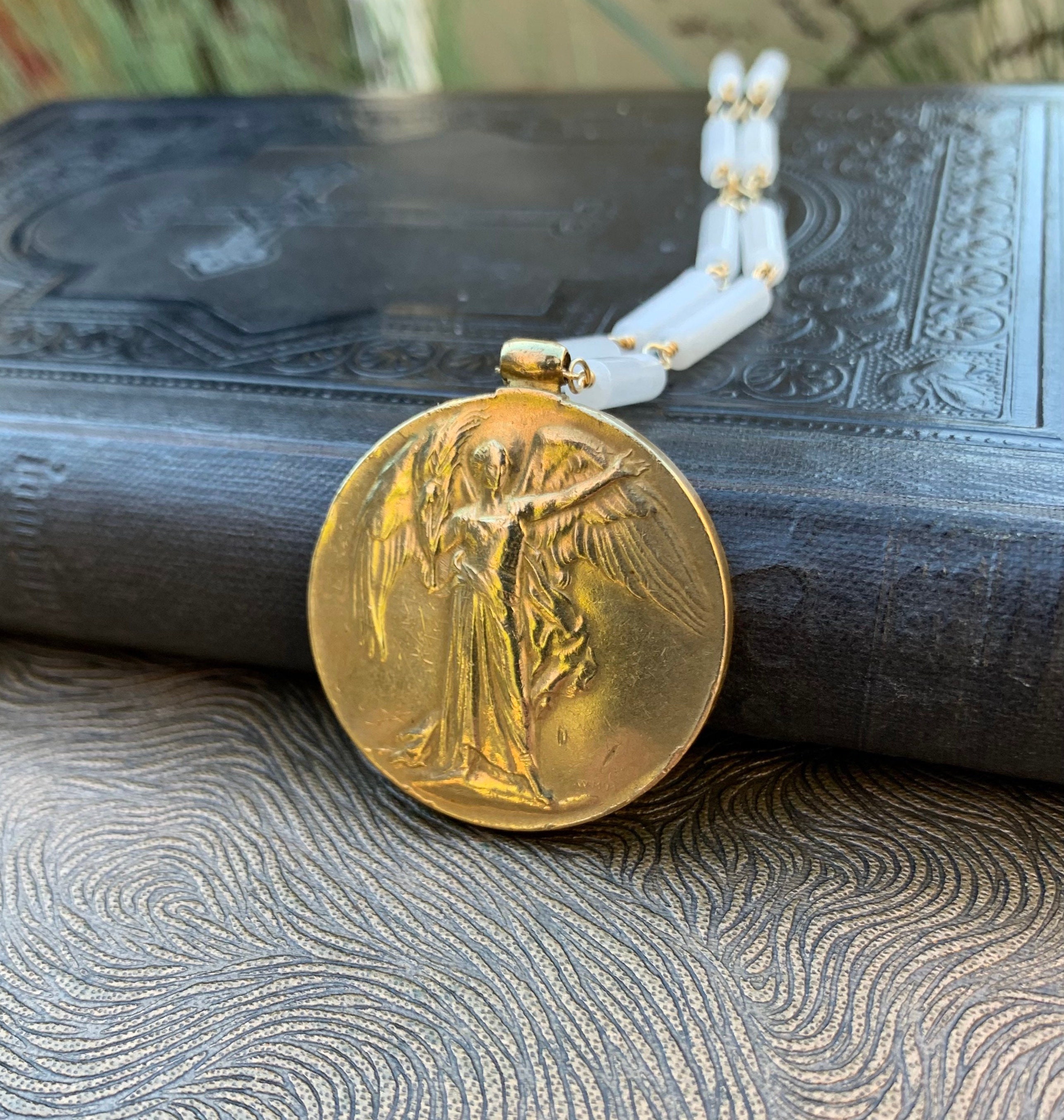 WWI Locket with Eagle and Religious Medals – Stacey Fay Designs