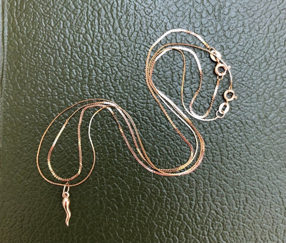 Set of Two Vintage 1970s Italian 14K Yellow Gold S