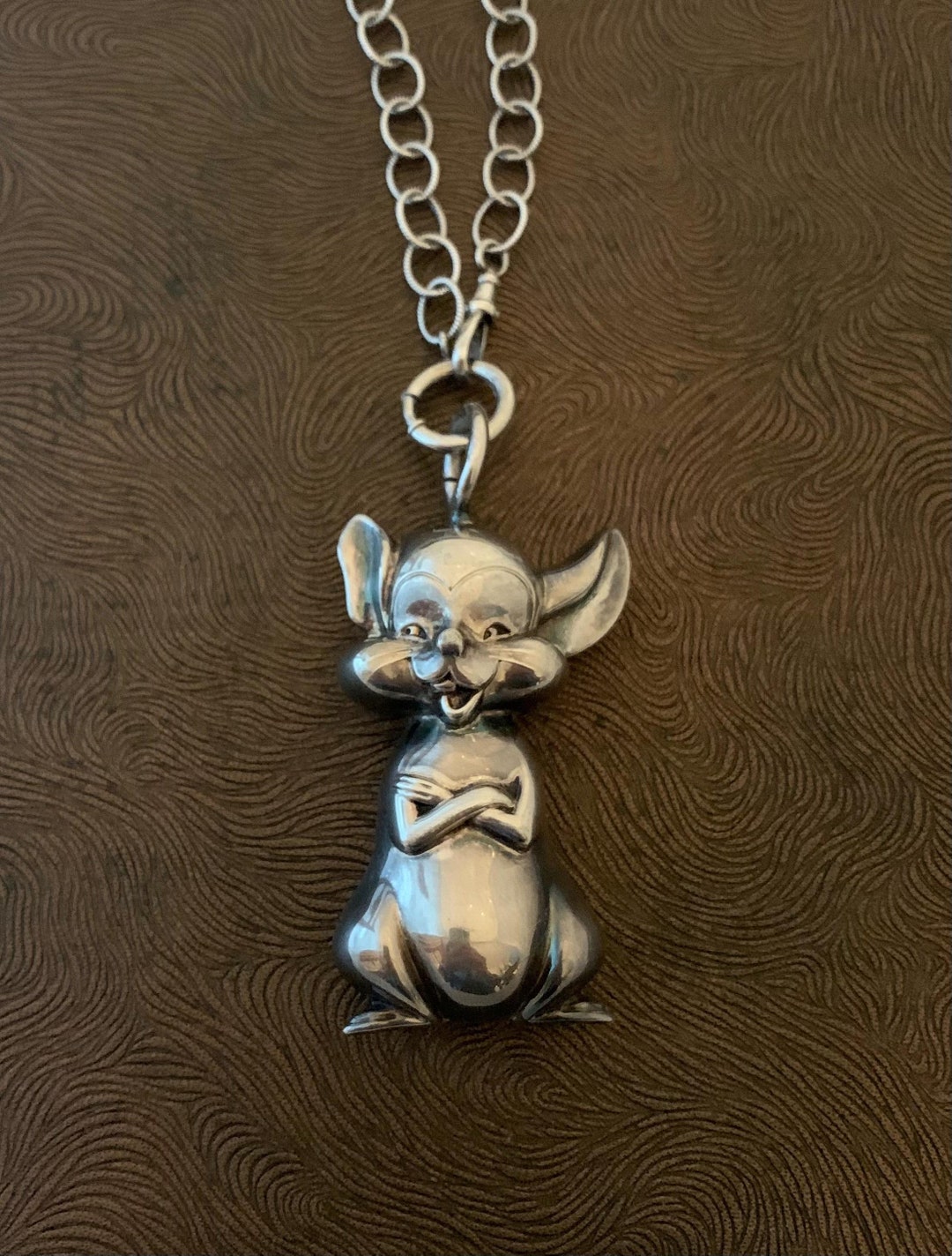 Rare Vintage Sterling Silver Sassy Mouse Rattle Necklace, Guard Chain ...