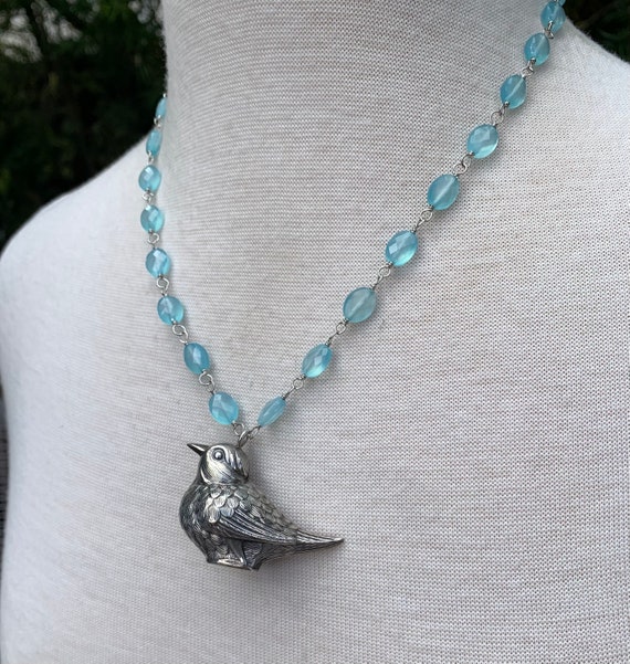 Vintage Sterling Silver Silver Little Bird Labrad… - image 6