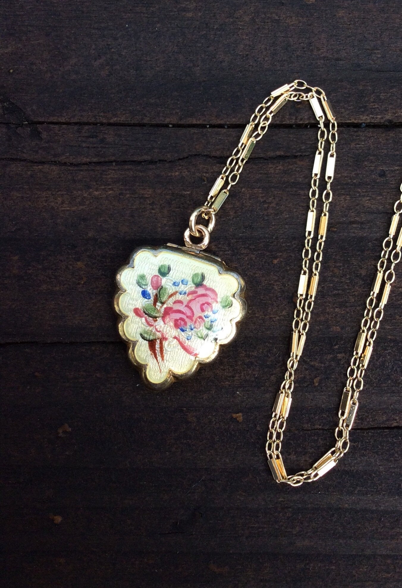 Vintage 12K Gold Fill Lamode Guilloche 