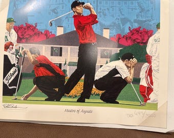 Rick Rush The Masters Of Augusta Serigraph Limited Edition Golf Print #1835