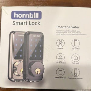 Hornbill Smartlås Deadbolt Pekskärmsknappsats Appkontroll Anpassad säkerhet NYTT