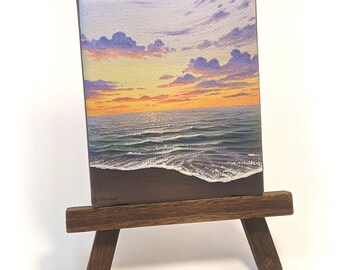 3x2.5 Ocean Seascape Mini Painting by J. Mandrick