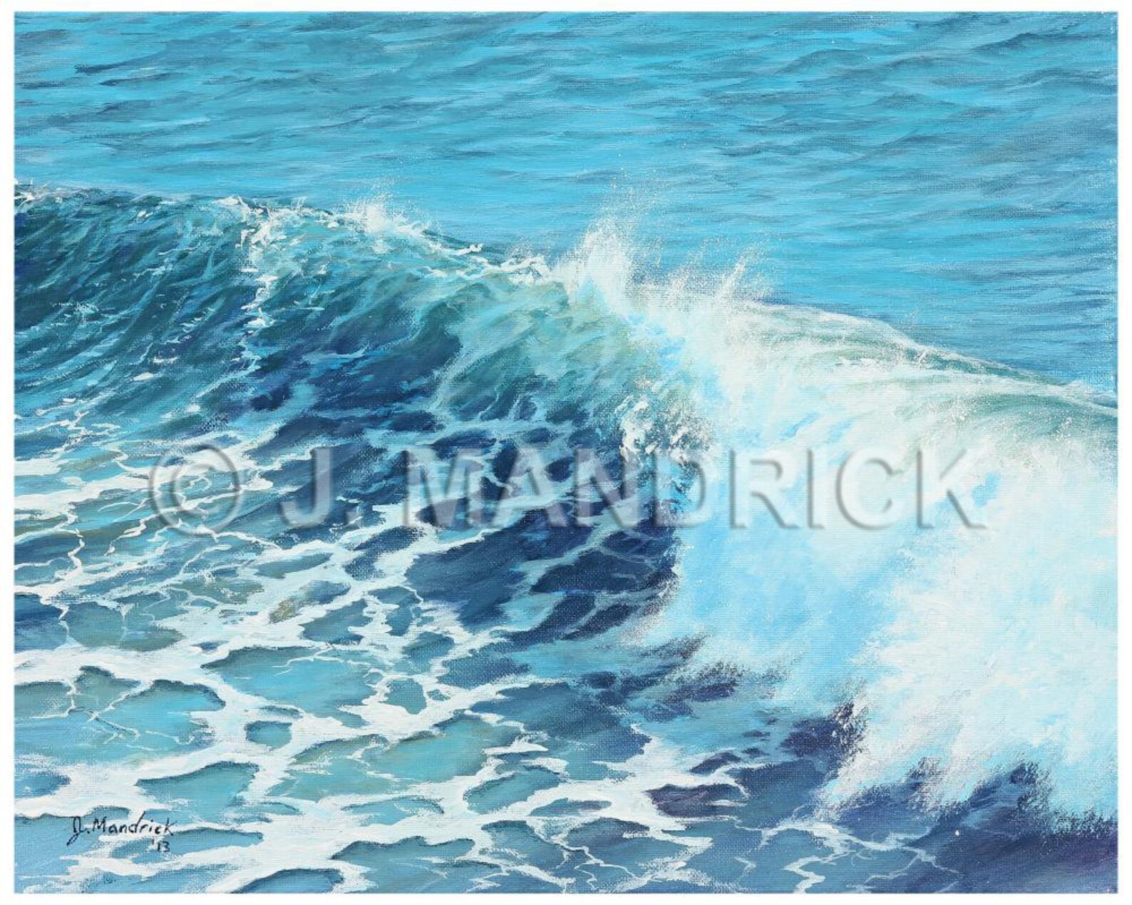 8x10 PRINT Oceans Might on Fine Art Paper by J. Mandrick | Etsy