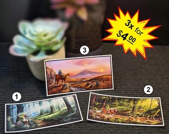 Legend of Zelda Art Stickers: Waterproof Vinyl, 3-pcs per pack