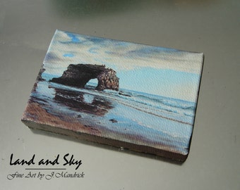 2.5x3.5 Ocean Seascape Mini Painting by J. Mandrick