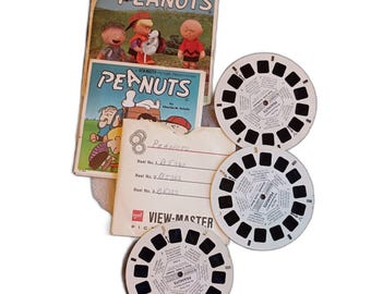 Peanuts View-Master Reel Packet, Nostalgic Vintage 3 Reels with Story Booklet, Snoopy Charlie Brown