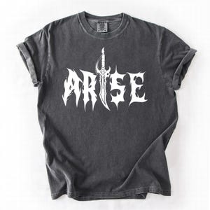 Comfort Colors® Shadow Monarch Arise Shirt, Dark Fantasy Anime Tee, Hunter Inspired Graphic, Gothic Streetwear, Gift for Manga Fans