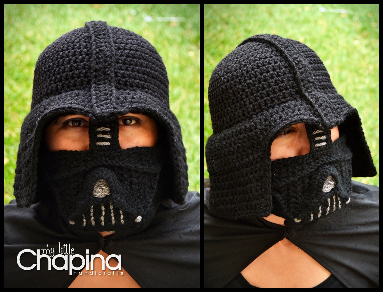 Pattern Darth Vader Adult Size Crochet Hat Not the physical Etsy