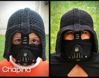 PATTERNS Darth Vader Hats for both Adult and Children (Instant Download)