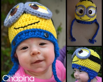 Minion Crochet Hat for Children or Adults