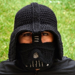 Pattern Darth Vader Adult Size Crochet Hat Not the physical hat/No es el gorro terminado image 2