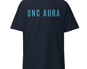 Unc Aura Shirt, Lustiges, ironisches Millennial-T-Shirt mit Grafik, Minimalistisches Gen X Slacker-T-Shirt, Sarkastische Streetwear, Gym-Veteran-T-Shirt