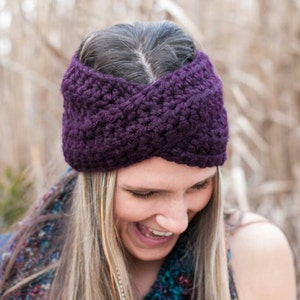Crocheted Turban Headband, Warm Bulky Crocheted Headband, Warm Winter ...