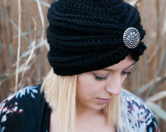 Crocheted Turban hat, Vintage Style Turban, Womens Hats,Womens Fashion, Women's accessories,