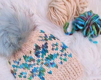 Luxury Merino Wool Beanie, Warm Hats, Chunky Knit Hat