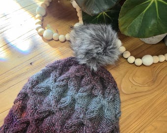 Double Cross Beanie, Warm knit hat, unisex, slouchy, beanie hats, Women's Hats, Snowboarding Hats, Handmade Gifts,