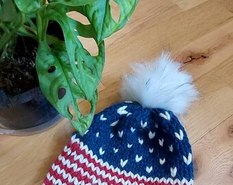 USA Slouchy, American flag hat