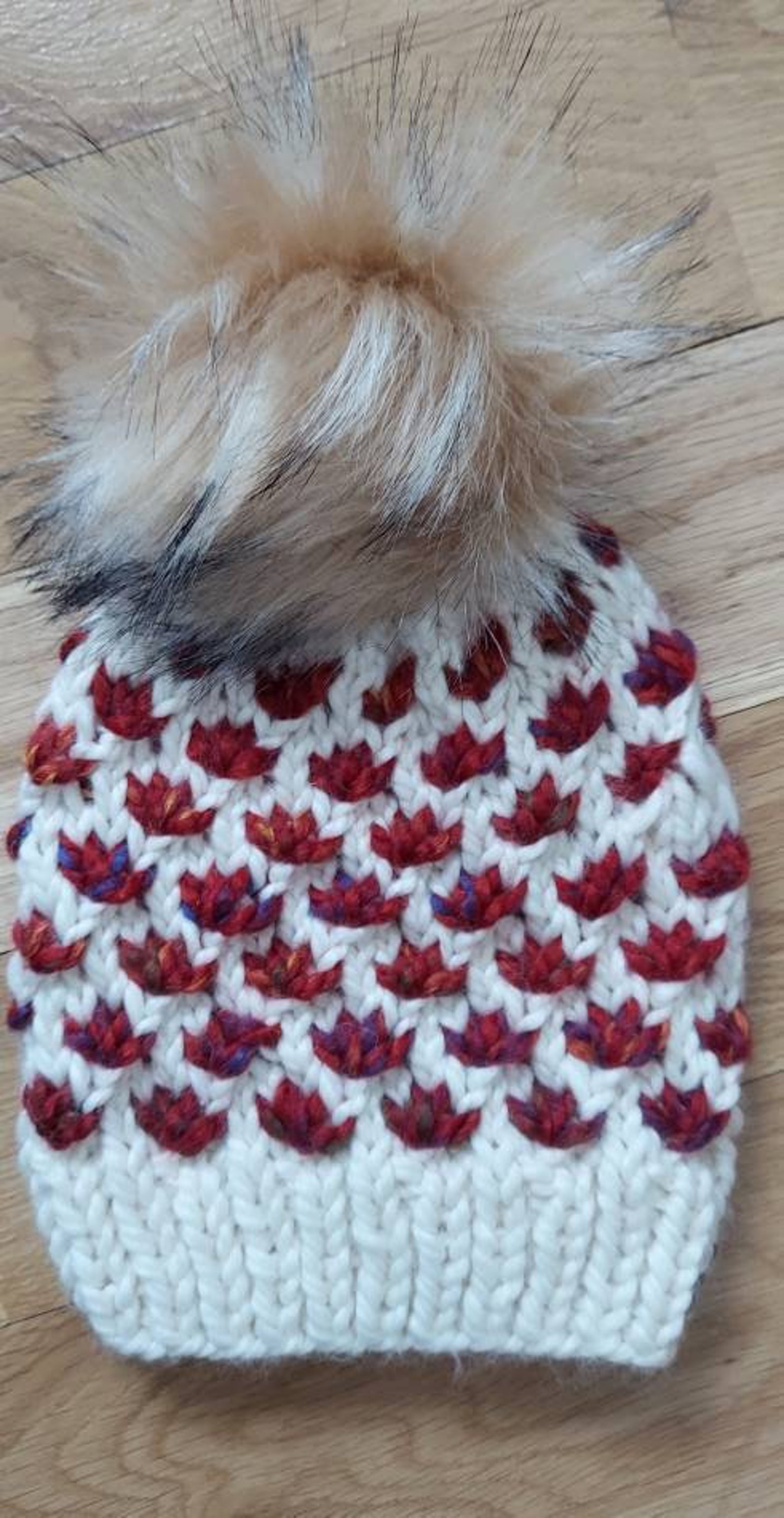 The Lotus Flower Beanie Warm Knit Hats Ski Hats Mom Gifts Etsy