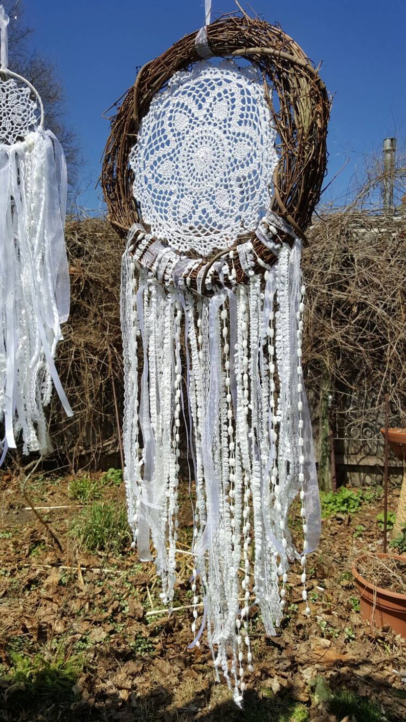 Grapevine Wreath Dreamcatcher, Large Dreamcatcher, Wall hanging, Door Wreath image 1