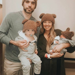 Fuzzy warm bear hat,Unisex adult hats, childrens hats