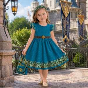 Teal and Gold Dress