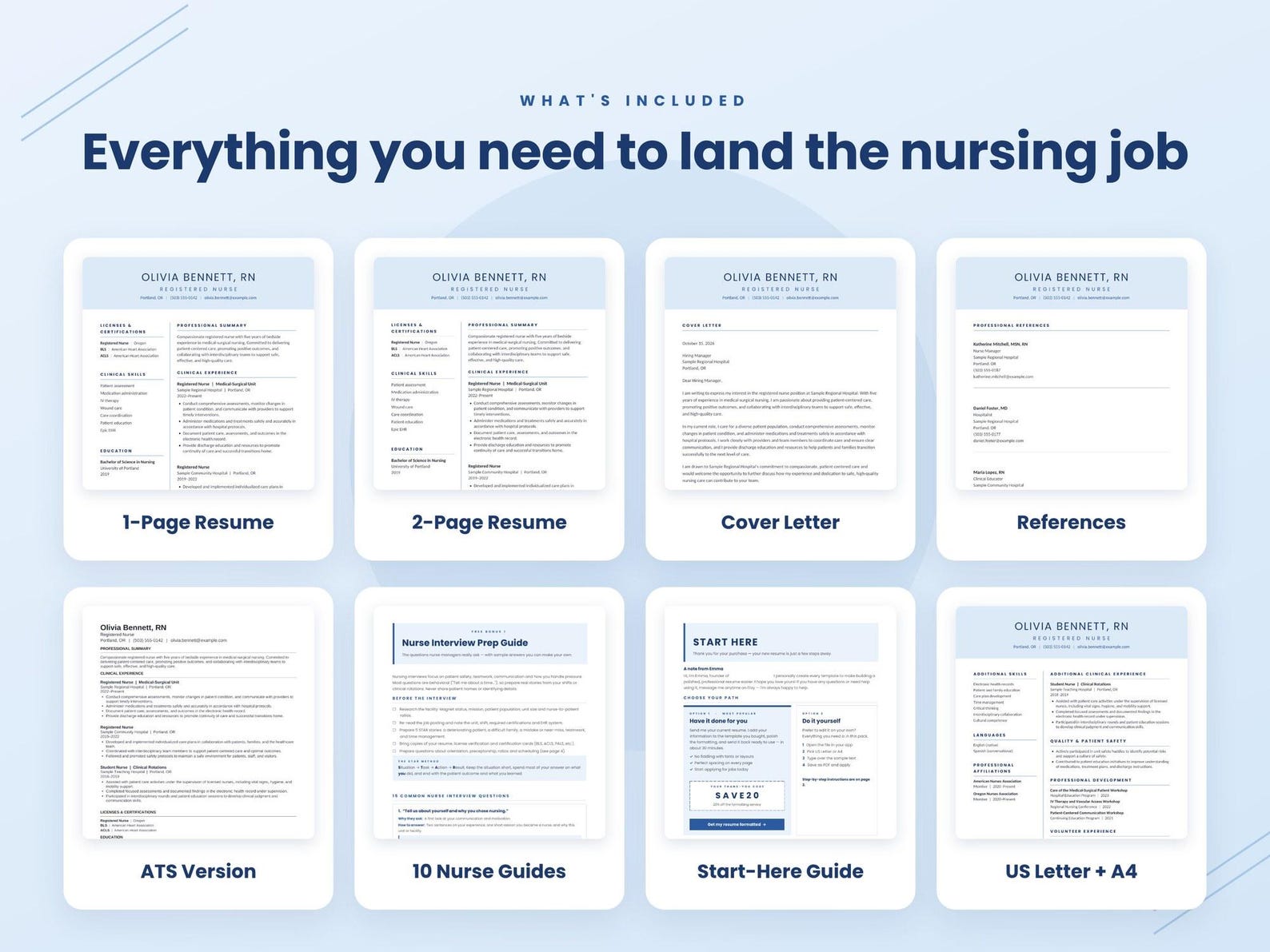 CNA Resume Template | Nursing Assistant Example | Cover Letter | ATS - Etsy