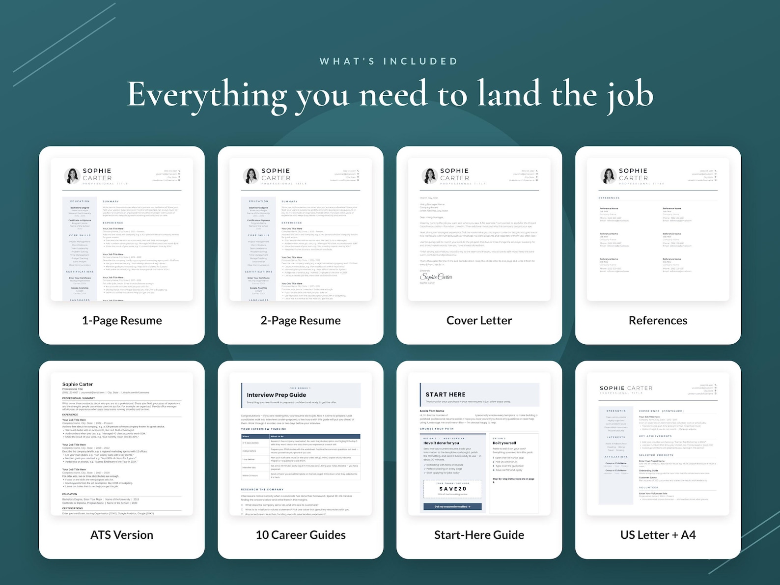 Customer Service Representative Resume With Photo | Cover Letter - Etsy
