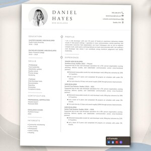 Web Developer Resume Template — Cover Letter & References | ATS Friendly | Word, Docs, Canva PDF