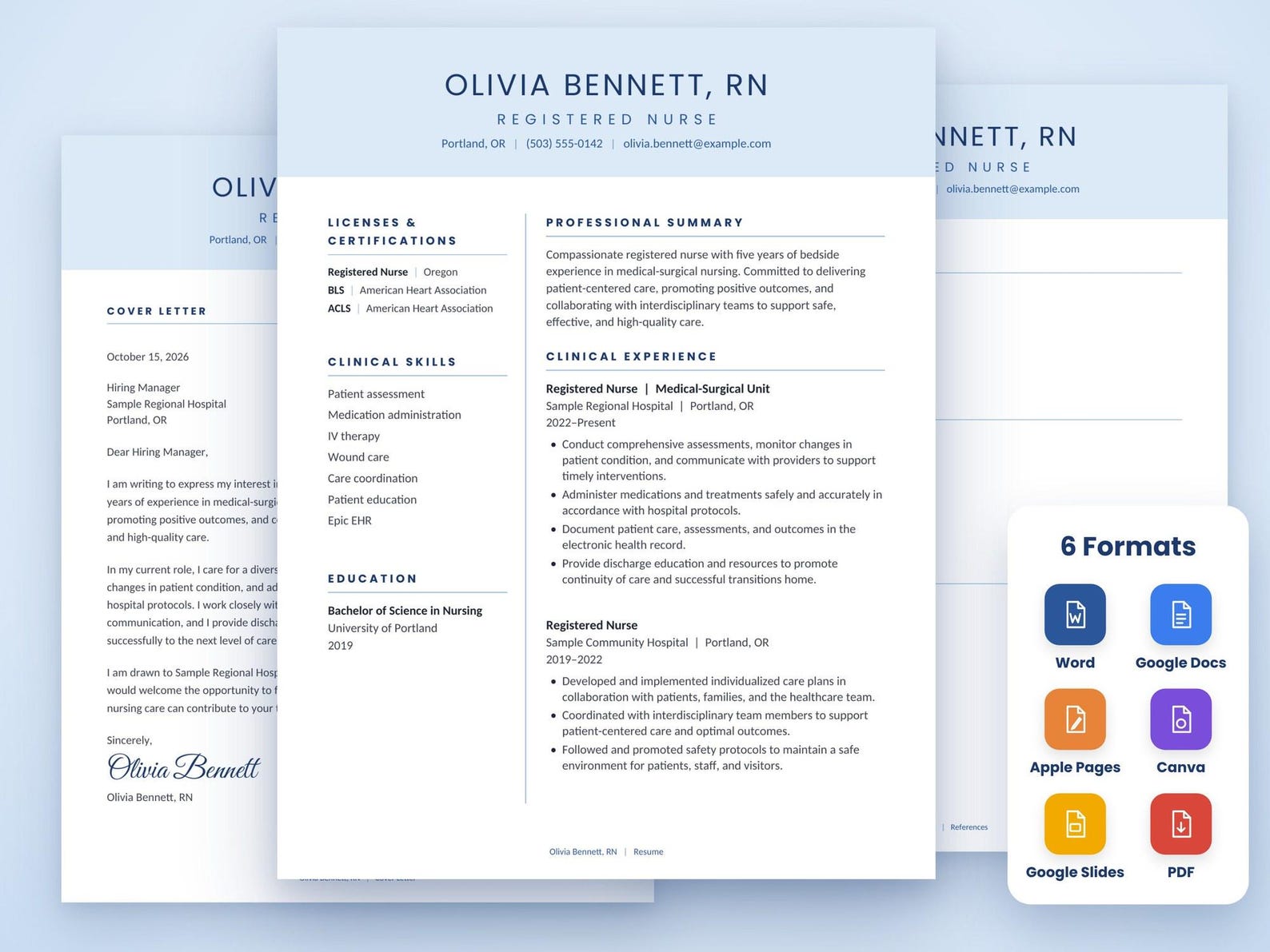 CNA Resume Template | Nursing Assistant Example | Cover Letter | ATS - Etsy